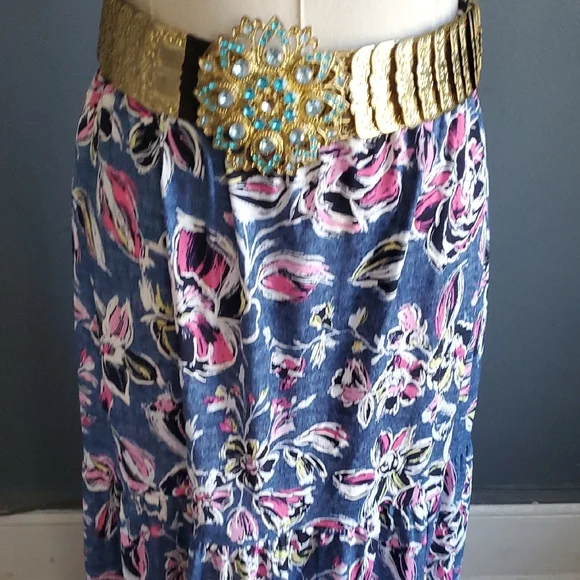 Expresso Floral Print Midi Skirt Size M - Picture 13 of 13